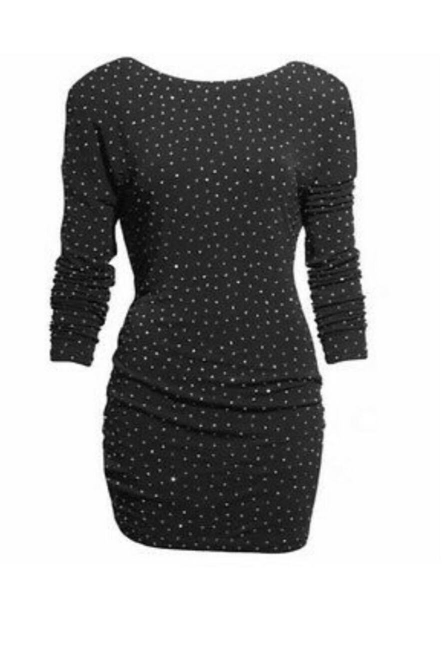 Jimmy Choo Dress Womens Extra Small Black H&M Party Evening Studded Ladies XS